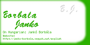 borbala janko business card