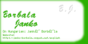 borbala janko business card